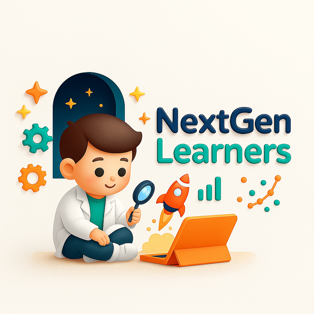 Happy student learning online with fun educational games